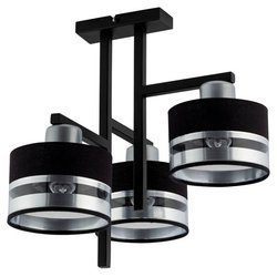 Nowoczesna lampa sufitowa PRO 3 PLAFON czarny/srebrny 32148