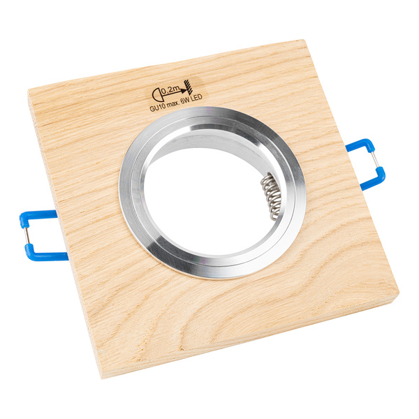 Kwadratowy Downlight Vitar Wood 1xGU10 Max.6W LED Dąb Olejowany