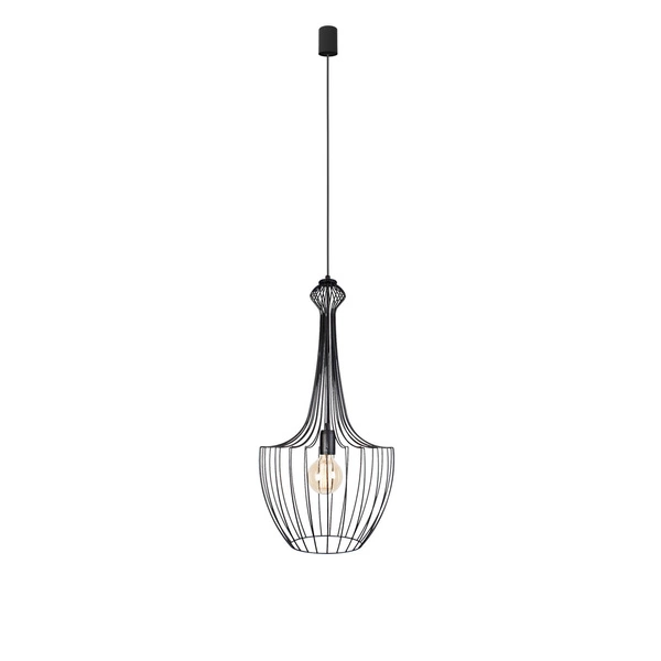 Lampa wisząca druciana zwis LUKSOR S czarny śr. 37cm 8851