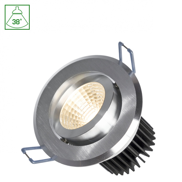 FIALE II 6W COB 38ST 230V NW OCZKO LED PIERŚCIEŃ SZCZOTKOWANE ALUMINIUM