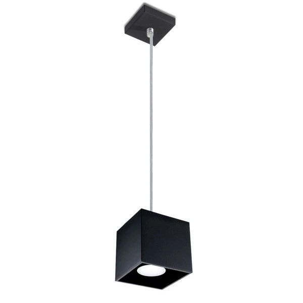 Lampa wisząca Sollux QUAD 1 Aluminium czarny 12W LED, SL.0060