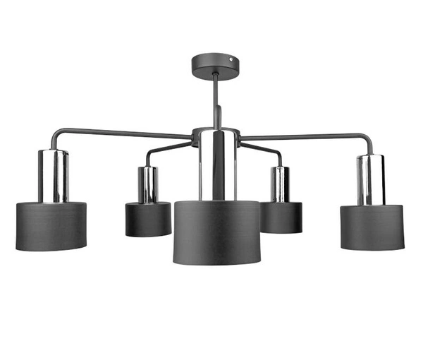 Lampa sufitowa 5xE27 LUCE BLACK/SILVER