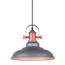 Lampa wisząca RETRO Temper śr. 31.5cm E27 | szary