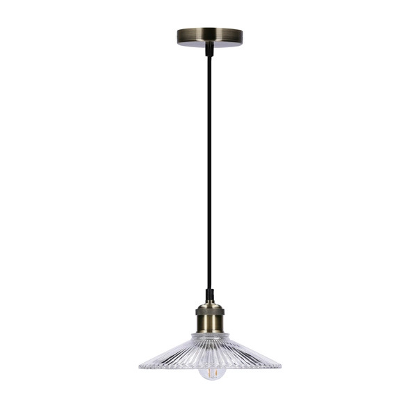 Lampa wisząca CHESTER LEDEA, 50101271, patynowy/bezbarwny, 1x40W E27