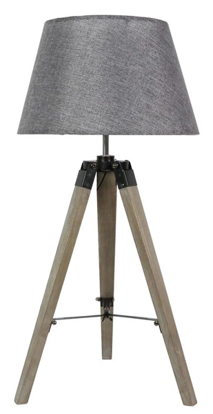 Lampa gabinetowa/stołowa/nocna LUGANO 41-31150 szara 1x60W E27