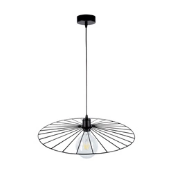 Lampa wisząca Antonella 1xE27 Max.60W Czarny kabel metalowy/czarna tkanina 189449104