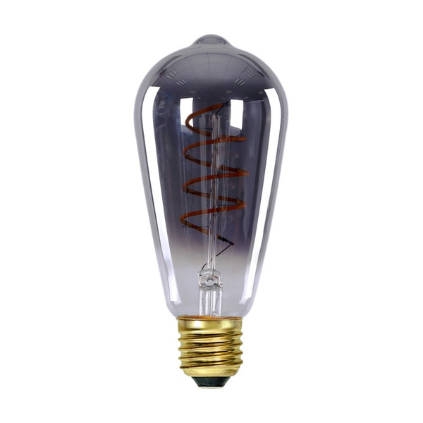 Żarówka filament LED Italux E27 6W 2200K 3S Dimm Spiral Smoke 757-ST64-3DM-SR-SM