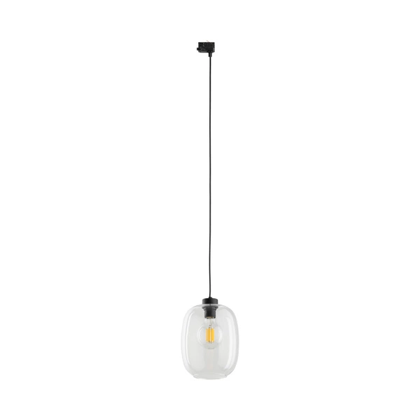 Lampa wisząca do szyny 3F TRACER ELIO TRANSPARENT 1XE27 dług.172cm szer.20cm | Transparentny 10682