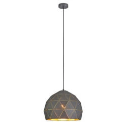 Lampa wisząca HARLEY śr. 36cm E27 | szary