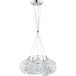 Lampa wisząca ALFA AMASO CHROM 5xE27 45cm | 20375