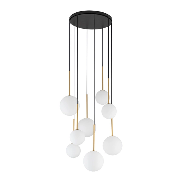 Lampa wisząca KARO VIII szer. 43cm 8xG9 | czarny 10934