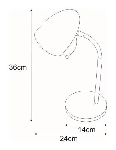 Lampka biurkowa K-MT-200 CZARNY z serii KAJTEK
