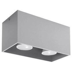 Plafon QUAD MAXI, Aluminium, Szary, GU10 2X40W, SL.0382