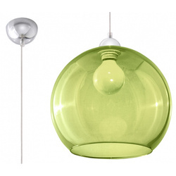 Szklana lampa wisząca BALL SL.0254 Zielona 1xE27