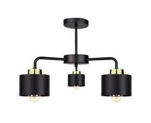 Lampa sufitowa 3xE27 SIMPLY BLACK/GOLD