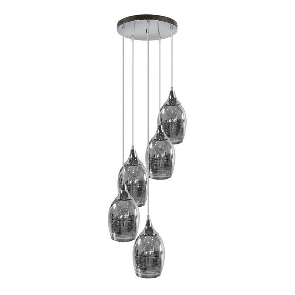 MARINA LAMPA WISZĄCA TALERZ 5X60W E27 CHROM