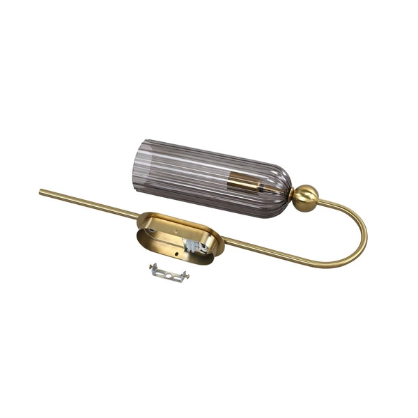 Kinkiet Piega, złoty/dymiony, 1x40W E14