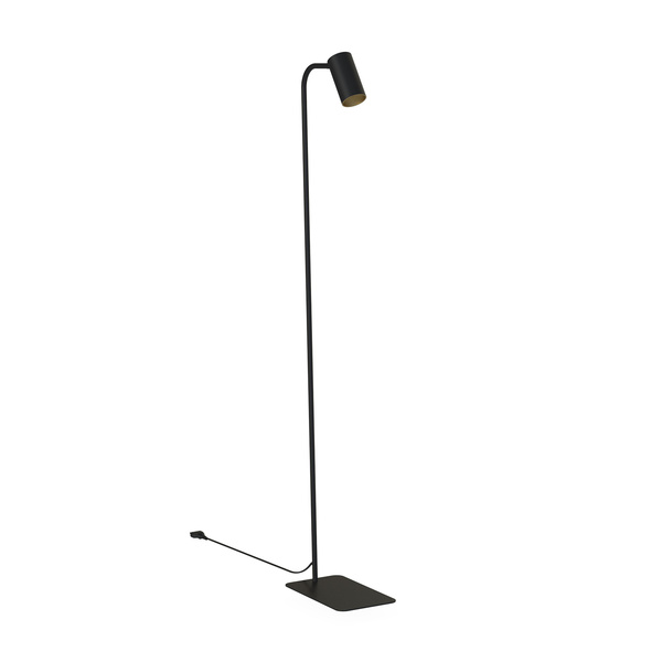 Lampa podłogowa MONO 120cm GU10 | czarny/złoty