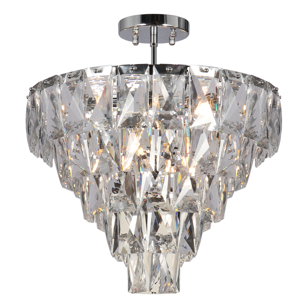 Lampa sufitowa CHELSEA, chrom/transparentny, 6x40W E14, ML8811