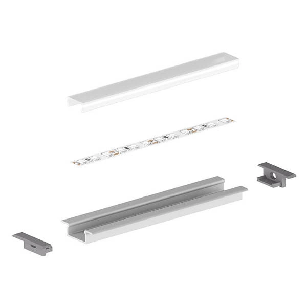 Profil LED P6-2 wpuszczany 100cm szer. 13mm | do osłonek C13 | czarny