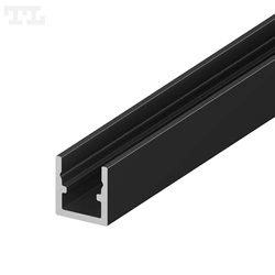 Profil LED P4-4 MIKRO natynk 200cm szer. 10mm | do osłonek C21 | czarny