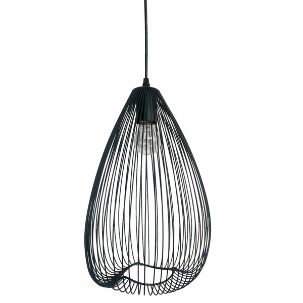 Lampa sufitowa FRUSTA, długa, czarna, 1x60W E27