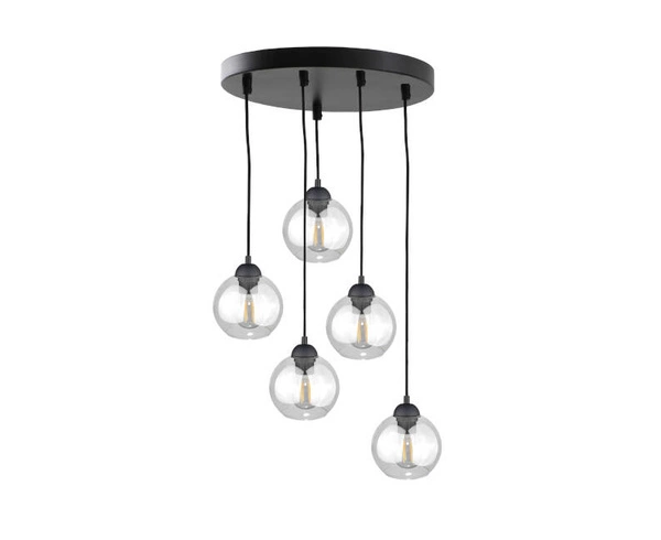 Lampa wisząca 5xE27 MIRAGE BLACK