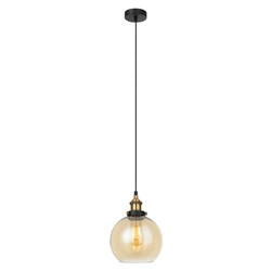 Lampa wisząca CARDENA śr. 20cm E27 | czarny/złoty