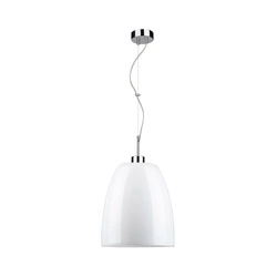 Lampa wisząca Campana 1xE27 maks. 60W chromowany metal/przezroczysty kabel PVC/białe szkło