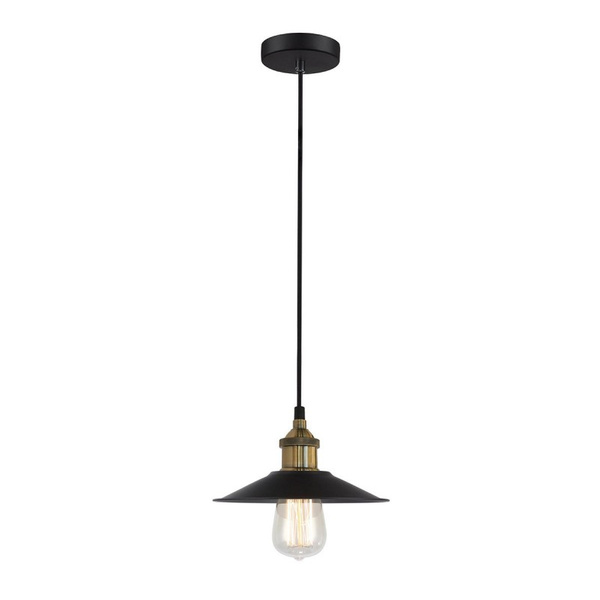 Lampa wisząca Kermio Retro śr. 21cm E27 |czarny