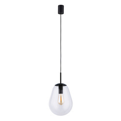 Lampa wisząca PEAR S 43,5cm E27 | czarny/transparentny