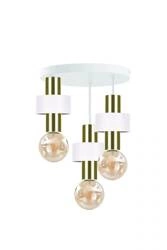 Lampa sufitowa 3xE27 UNICA WHITE/GOLD