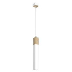 Lampa wisząca SOLO, MLP7475, przecierany biały/drewno patynowane, 1x5W mini GU10