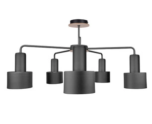 Lampa sufitowa 5xE27 LUCE BLACK/WOOD