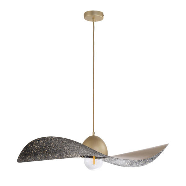 Designerska lampa wisząca KAPELLO L E27 60W śr. 76cm | złoty czarny