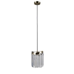 Lampa wisząca Sabriga wys. cał. 120cm E14 | brąz antyczny