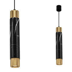 Lampa wisząca MARBLE BLACK/GOLD 1xGU10