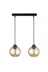 Lampa wisząca 2xE27 AMBRE BLACK