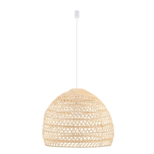 Lampa wisząca BOHO L śr. 60cm E27 | naturalne drewno/biały 11152