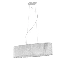 Lampa wisząca Anabella dł. 81cm 6xG9 | srebrny/transparentny