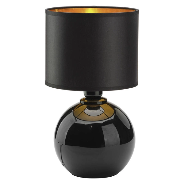 Lampa nocna do sypialni PALLA BLACK/GOLD śr. 20cm E27 | czarny złoty 5068