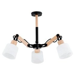 Nowoczesna Lampa sufitowa BRIDGE III drewno śr. 70cm