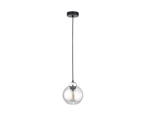 Lampa wisząca 1xE27 MIRAGE BLACK/SILVER