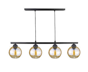 Lampa wisząca 4xE27 AMARUS BLACK LONG