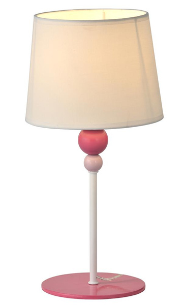 Lampa dziecięca stołowa/nocna BEBE 41-38968 biało-różowa 1x60W E27