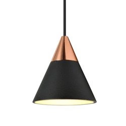 Lampa wisząca nowoczesna CONO 7W ciepła 3000K czarny/różowe złoto śr. 7,2cm