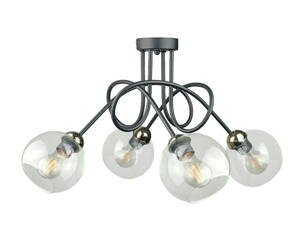 Lampa sufitowa 4xE27 EVIE BLACK/GOLD