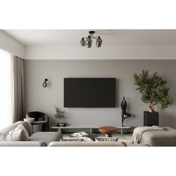 Kinkiet FILLAN 1, czarny/dymiony, 1x60W E27, SL.1143