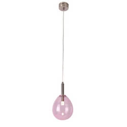 Lampa wisząca LUKKA LEDEA, 50133209, chrom/różowy, 1x6W LED, barwa ciepła 3000K