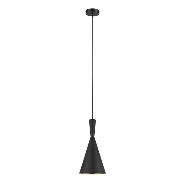 Lampa wisząca PEDRO śr. 19cm E27 | czarny/mosiężny